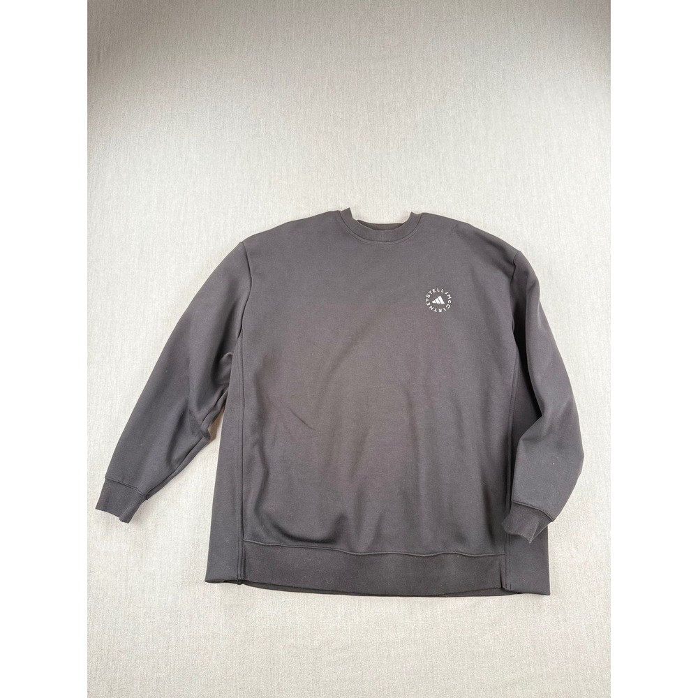 Adidas by Stella McCartney Black Crewneck Sweatshirt Logo Pullover Large